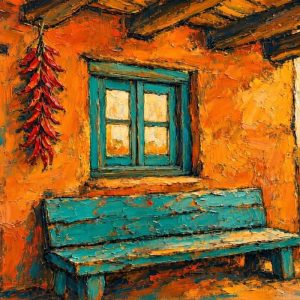 Santa Fe Marketplace Portal and Ristra Shadow 12’X12″-CANVAS PRINT- Product Image: Portal and Ristra Shadow 12’X12″-CANVAS PRINT-