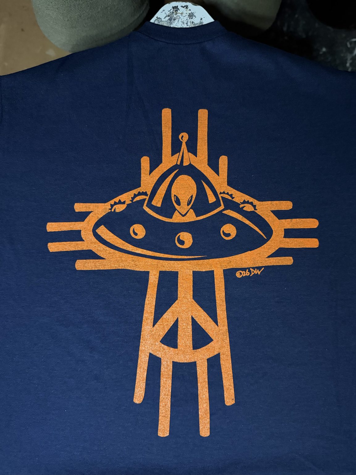 Santa Fe Marketplace UFO peace Zia Product Image: UFO peace Zia