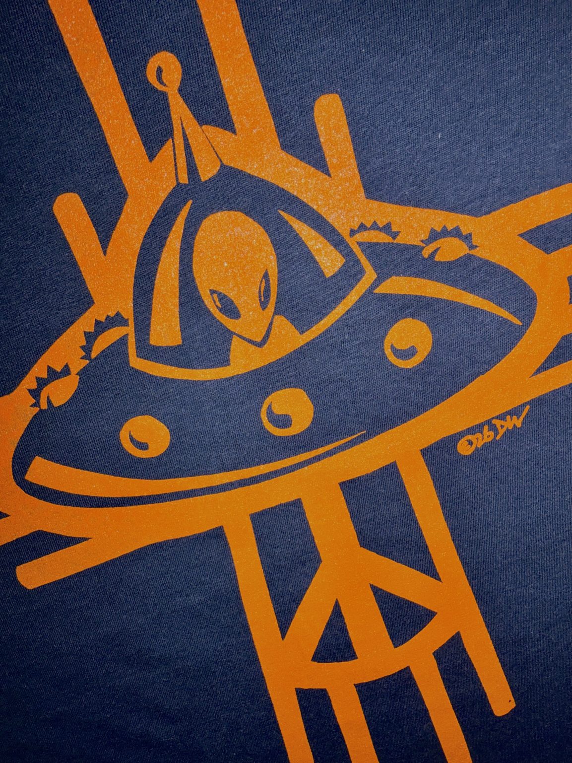 Santa Fe Marketplace UFO peace Zia Product Image: UFO peace Zia