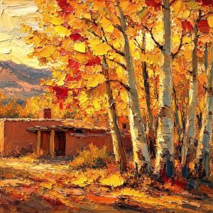 Santa Fe Marketplace Aspens Before Dusk 12″X12″ – Digital Canvas Print- Product Image: Aspens Before Dusk 12″X12″ – Digital Canvas Print-