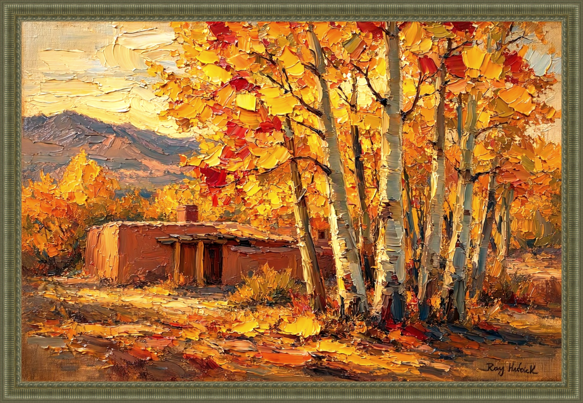 Santa Fe Marketplace Aspens Before Dusk 12″X12″ – Digital Canvas Print- Product Image: Aspens Before Dusk 12″X12″ – Digital Canvas Print-