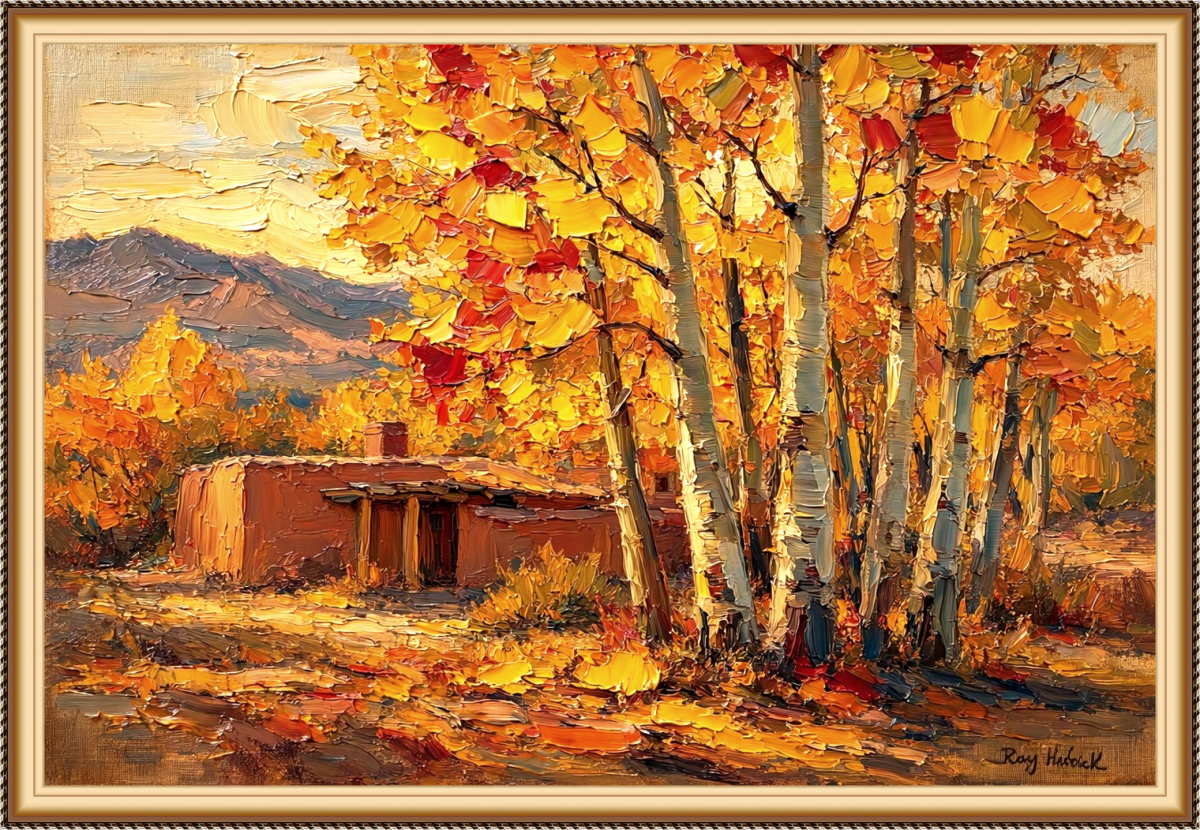 Santa Fe Marketplace Aspens Before Dusk 12″X12″ – Digital Canvas Print- Product Image: Aspens Before Dusk 12″X12″ – Digital Canvas Print-