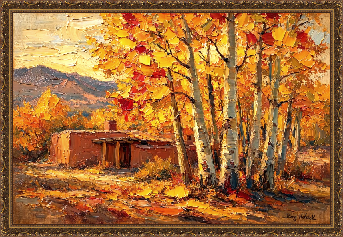 Santa Fe Marketplace Aspens Before Dusk 12″X12″ – Digital Canvas Print- Product Image: Aspens Before Dusk 12″X12″ – Digital Canvas Print-
