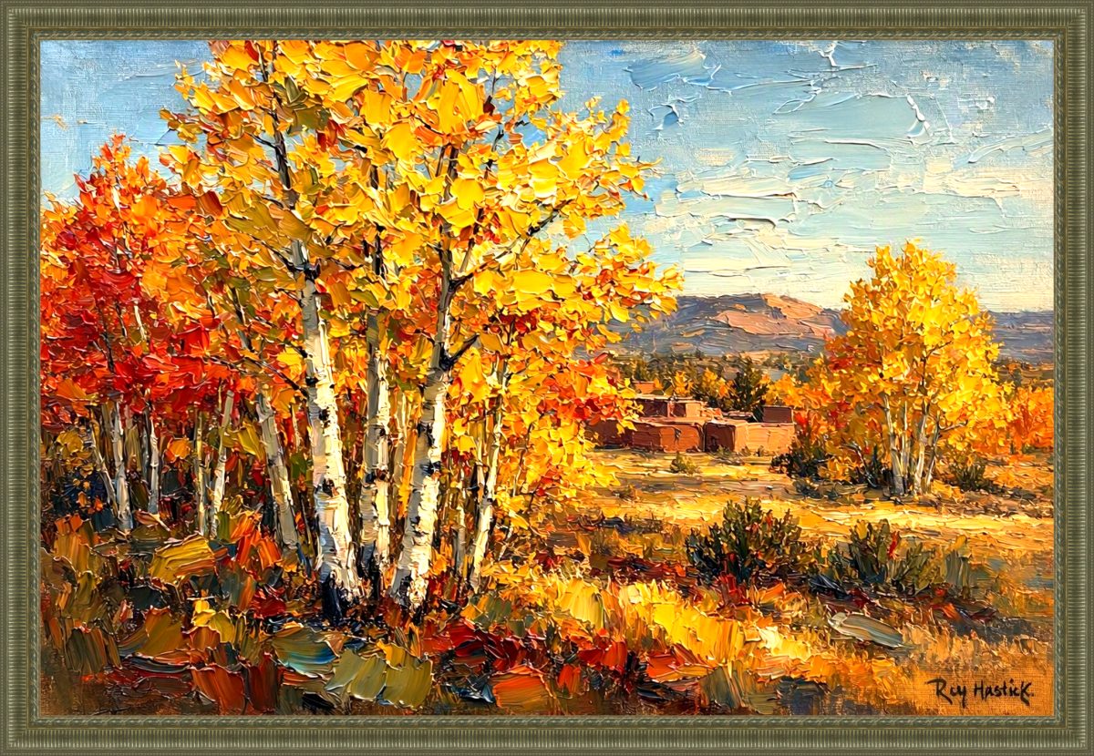 Santa Fe Marketplace Golden Aspens of Northern New Mexico – 12″X12″ – Digital Canvas Print Product Image: Golden Aspens of Northern New Mexico – 12″X12″ – Digital Canvas Print