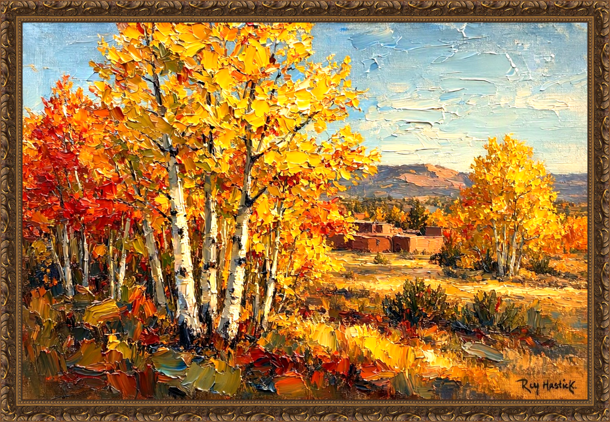 Santa Fe Marketplace Golden Aspens of Northern New Mexico – 12″X12″ – Digital Canvas Print Product Image: Golden Aspens of Northern New Mexico – 12″X12″ – Digital Canvas Print