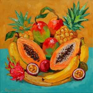 Santa Fe Marketplace Kauaʻi Fruit Stand – 12’X12″ – DIGITAL CANVAS PRINT- Product Image: Kauaʻi Fruit Stand – 12’X12″ – DIGITAL CANVAS PRINT-