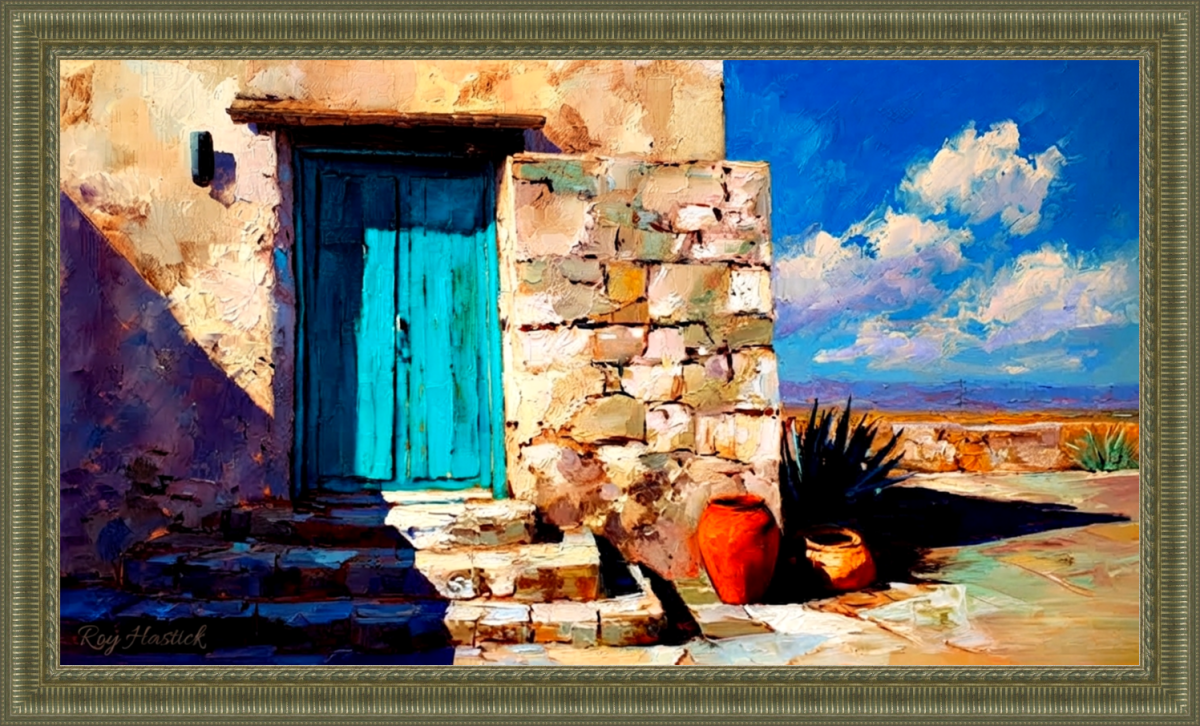 Santa Fe Marketplace Sunlit Silence 12″X12″ Digital Canvas Print Product Image: Sunlit Silence 12″X12″ Digital Canvas Print