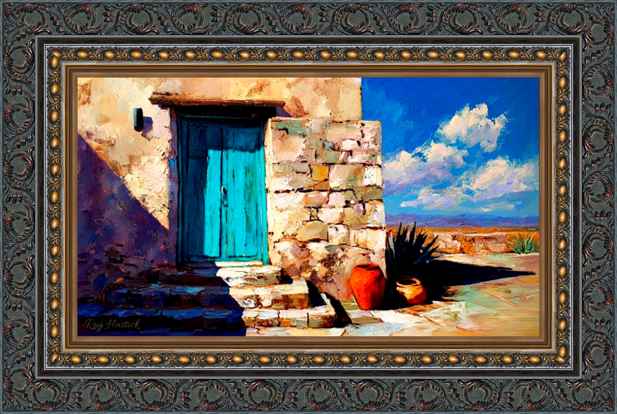 Santa Fe Marketplace Sunlit Silence 12″X12″ Digital Canvas Print Product Image: Sunlit Silence 12″X12″ Digital Canvas Print