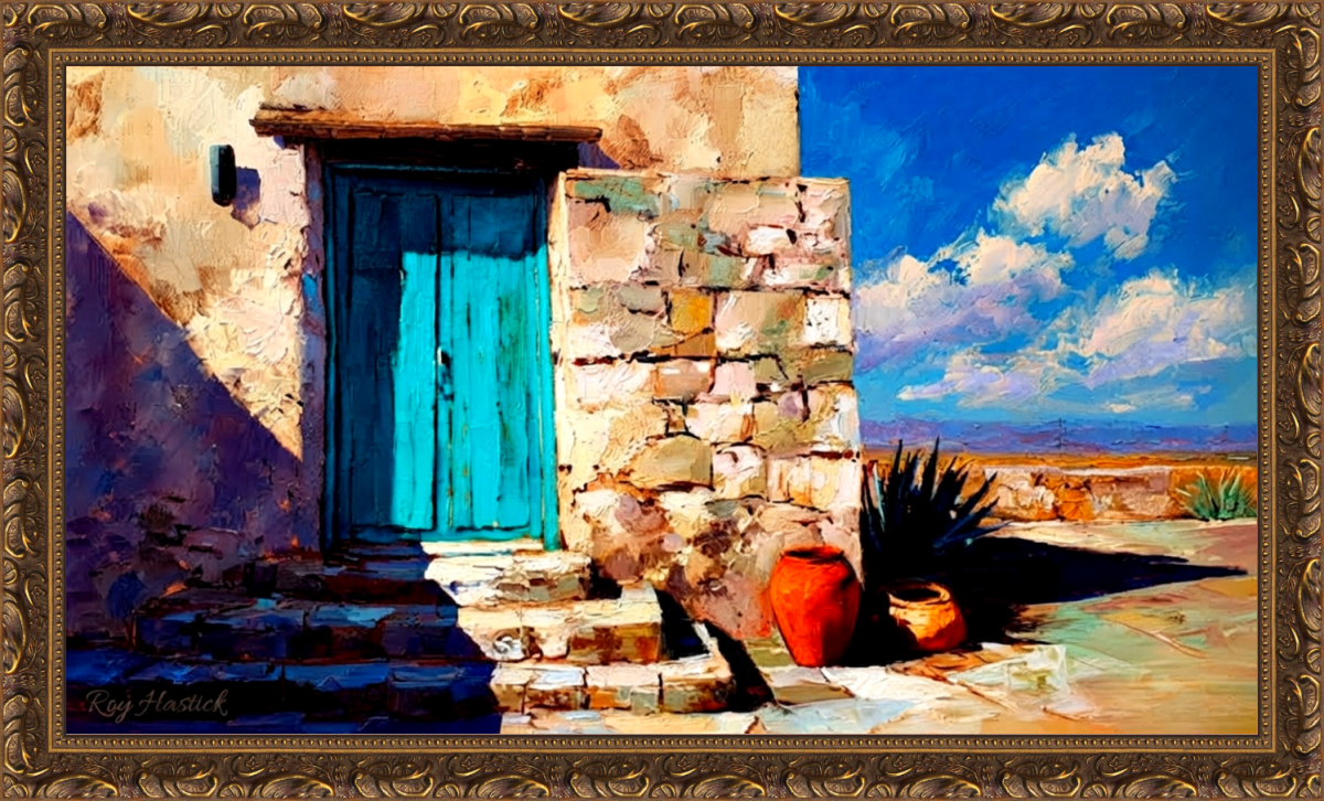 Santa Fe Marketplace Sunlit Silence 12″X12″ Digital Canvas Print Product Image: Sunlit Silence 12″X12″ Digital Canvas Print