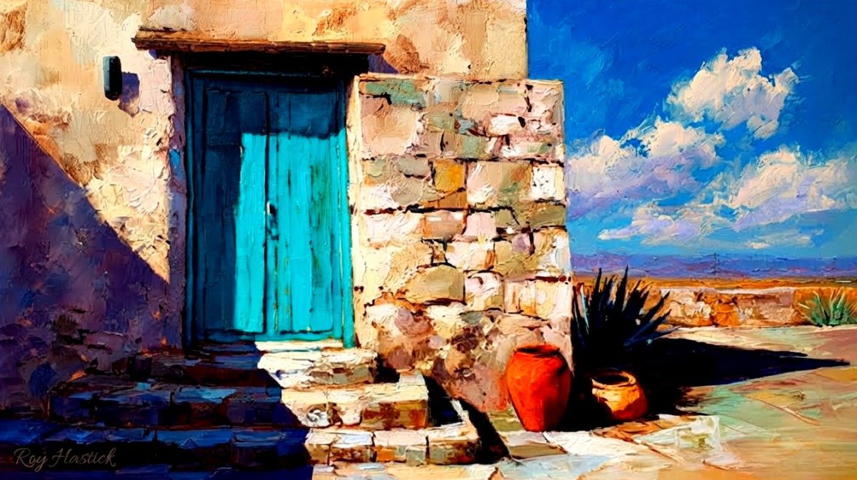 Santa Fe Marketplace Sunlit Silence 12″X12″ Digital Canvas Print Product Image: Sunlit Silence 12″X12″ Digital Canvas Print