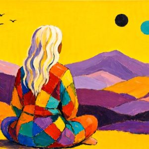 Santa Fe Marketplace Santa Fe Meditation in Color – 12″X12″ – Digital Original Print Product Image: Santa Fe Meditation in Color – 12″X12″ – Digital Original Print