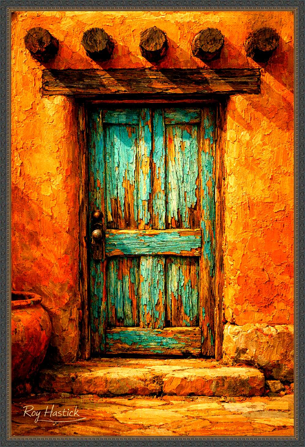 Santa Fe Marketplace Santa Fe Entryway Study 12″X12″ Digital Canvas Print Product Image: Santa Fe Entryway Study 12″X12″ Digital Canvas Print