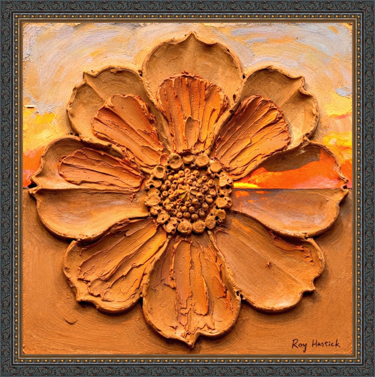Santa Fe Marketplace High Desert Adobe Bloom 18’X18″-Digital Canvas PRINT- Product Image: High Desert Adobe Bloom 18’X18″-Digital Canvas PRINT-
