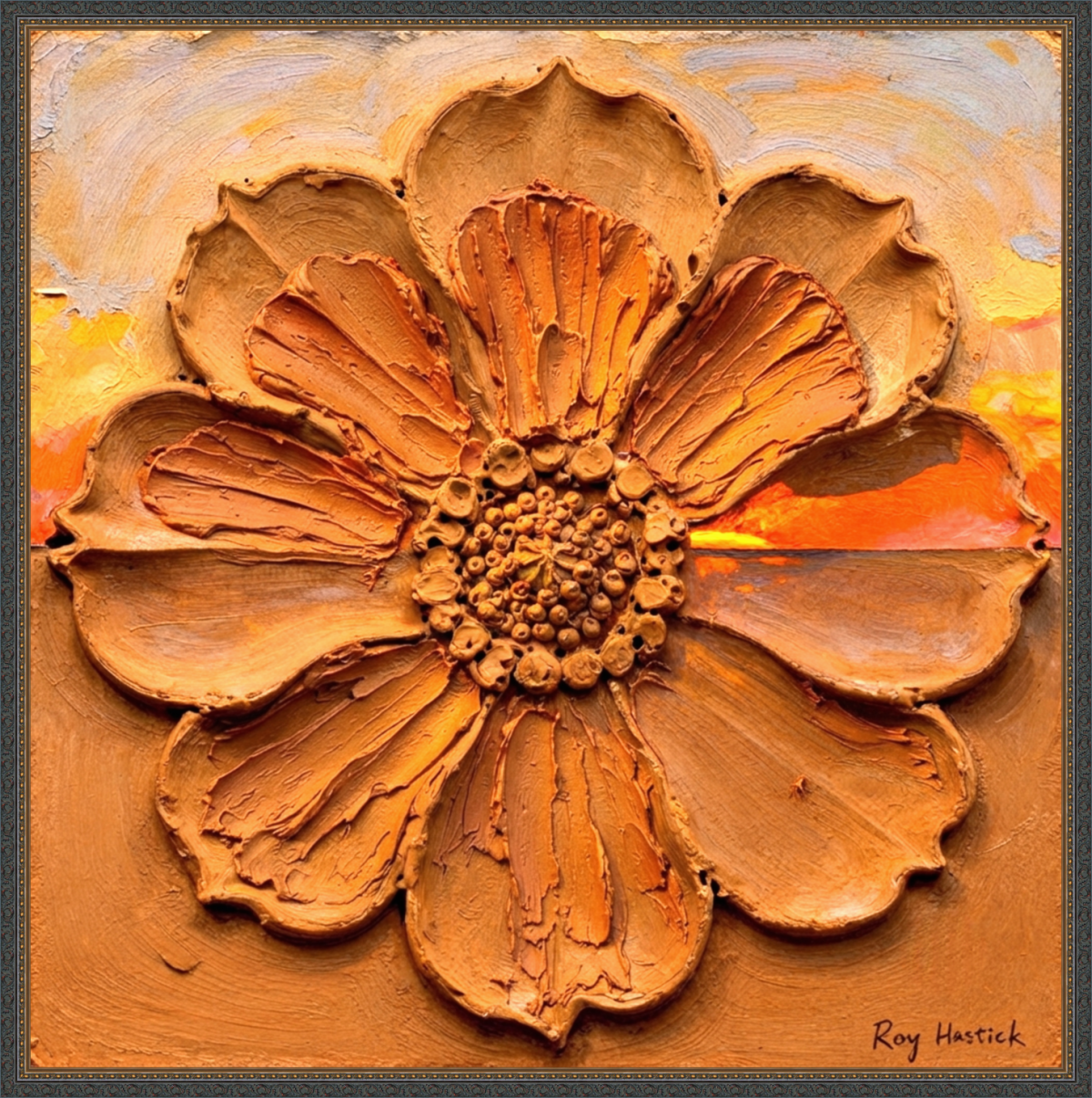 Santa Fe Marketplace High Desert Adobe Bloom 18’X18″-Digital Canvas PRINT- Product Image: High Desert Adobe Bloom 18’X18″-Digital Canvas PRINT-