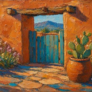 Santa Fe Marketplace Turquoise Gate to the Blue Mountains Product Image: Turquoise Gate to the Blue Mountains
