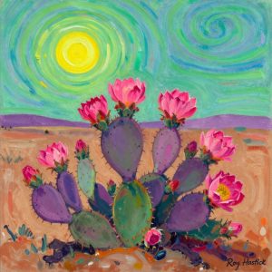 Santa Fe Marketplace “Sun‑Bloomed Prickly Pear 12″X12″ -Digital Original Print Product Image: “Sun‑Bloomed Prickly Pear 12″X12″ -Digital Original Print