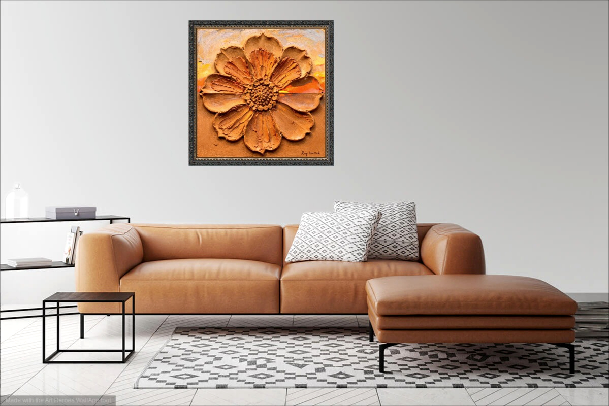 Santa Fe Marketplace High Desert Adobe Bloom 18’X18″-Digital Canvas PRINT- Product Image: High Desert Adobe Bloom 18’X18″-Digital Canvas PRINT-