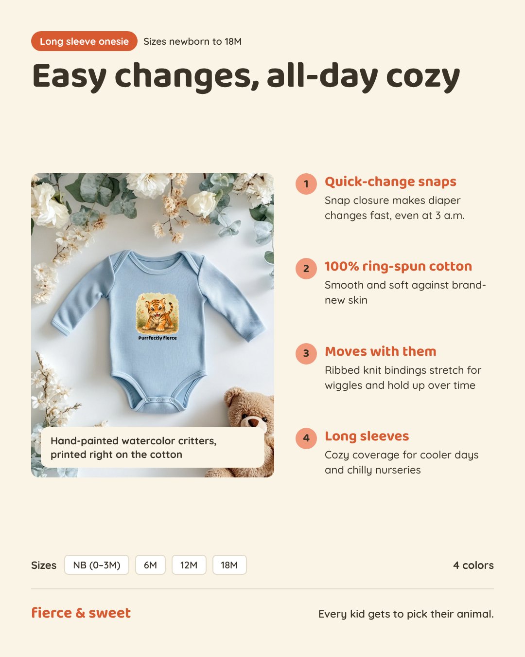 Santa Fe Marketplace Snake Infant Long Sleeve Onesie — Cute Gender Neutral Bodysuit Product Image: Snake Infant Long Sleeve Onesie — Cute Gender Neutral Bodysuit