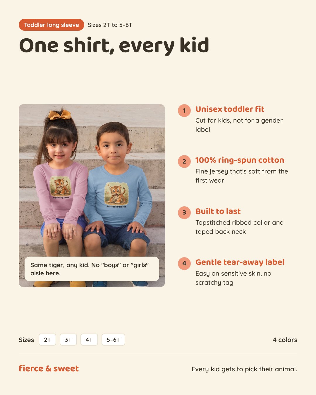 Santa Fe Marketplace Whiptail Lizard Toddler Long Sleeve Shirt — Gender Neutral Tee Product Image: Whiptail Lizard Toddler Long Sleeve Shirt — Gender Neutral Tee