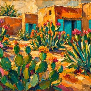 Santa Fe Marketplace Tano Road Blooming Garden -12″X12″ Digital Canvas Print Product Image: Tano Road Blooming Garden -12″X12″ Digital Canvas Print