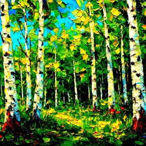 Santa Fe Marketplace Aspen Grove Awakening II -12″X12″ Canvas Print Product Image: Aspen Grove Awakening II -12″X12″ Canvas Print