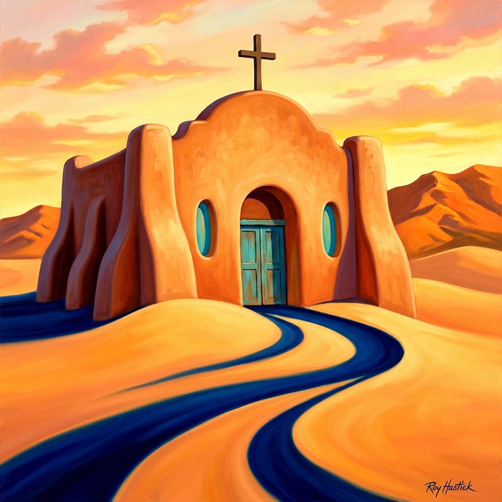 Santa Fe Marketplace The Turquoise Door of Santa Fe -12″X12″ Canvas Print Product Image: The Turquoise Door of Santa Fe -12″X12″ Canvas Print