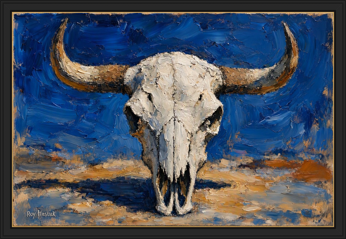 Santa Fe Marketplace MINI_Desert Spirit Skull -12″X12″ – Canvas Print= Product Image: MINI_Desert Spirit Skull -12″X12″ – Canvas Print=