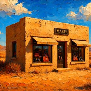 Santa Fe Marketplace MINI_Prada Marfa 12″X12″ -Canvas Print – Product Image: MINI_Prada Marfa 12″X12″ -Canvas Print –