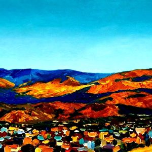 Santa Fe Marketplace Autumn Aspens -Santa Fe Dog Park lookout – 12″X24″ CANVAS PRINT – Product Image: Autumn Aspens -Santa Fe Dog Park lookout – 12″X24″ CANVAS PRINT –