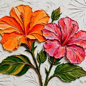 Santa Fe Marketplace Vibrant Island Petals – 12″X12″ – CANVAS PRINT – Product Image: Vibrant Island Petals – 12″X12″ – CANVAS PRINT –