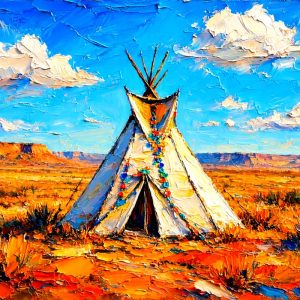 Product Image: Ghost Ranch Sky Dwelling – 12″X12″ Canvas Print –