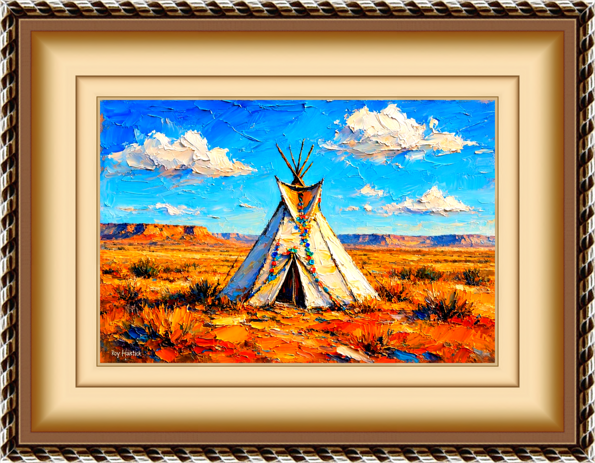 Santa Fe Marketplace Ghost Ranch Sky Dwelling – 12″X12″ Canvas Print – Product Image: Ghost Ranch Sky Dwelling – 12″X12″ Canvas Print –