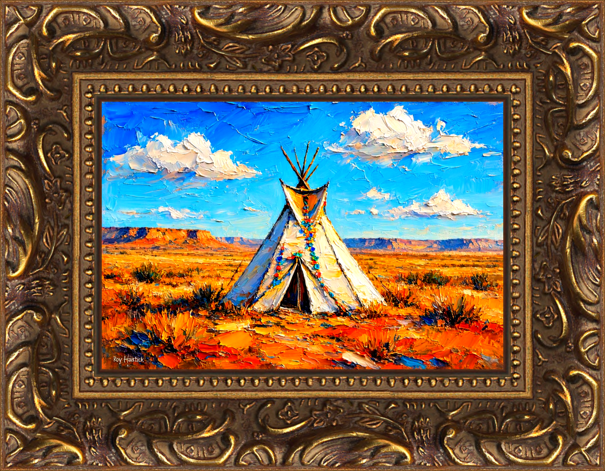Santa Fe Marketplace Ghost Ranch Sky Dwelling – 12″X12″ Canvas Print – Product Image: Ghost Ranch Sky Dwelling – 12″X12″ Canvas Print –