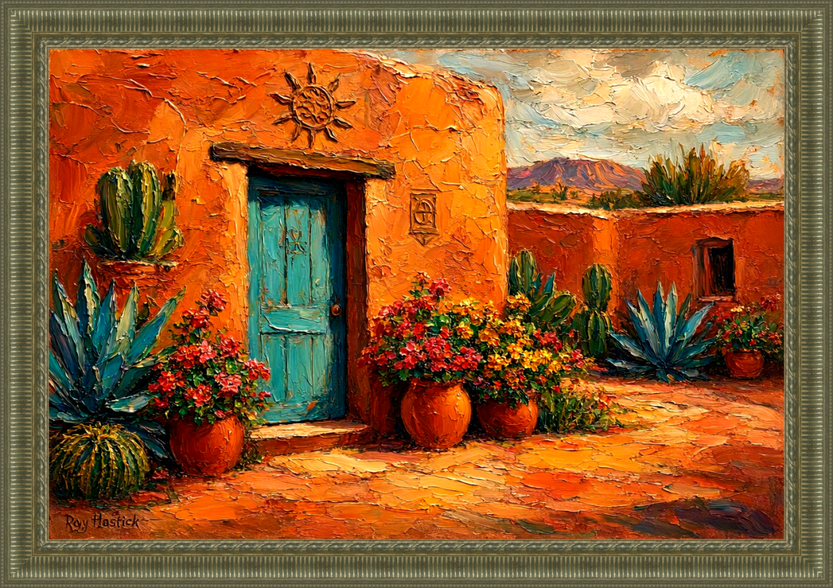 Santa Fe Marketplace Santa Fe Sun Door -12″X12″ Canvas Print – Product Image: Santa Fe Sun Door -12″X12″ Canvas Print –