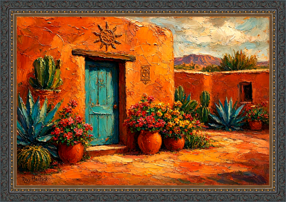 Santa Fe Marketplace Santa Fe Sun Door -12″X12″ Canvas Print – Product Image: Santa Fe Sun Door -12″X12″ Canvas Print –