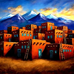 Santa Fe Marketplace Taos Glow 18″X18″ – CANVAS PRINT Product Image: Taos Glow 18″X18″ – CANVAS PRINT